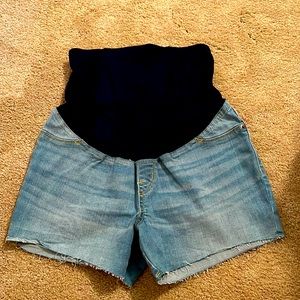 Maternity jean shorts